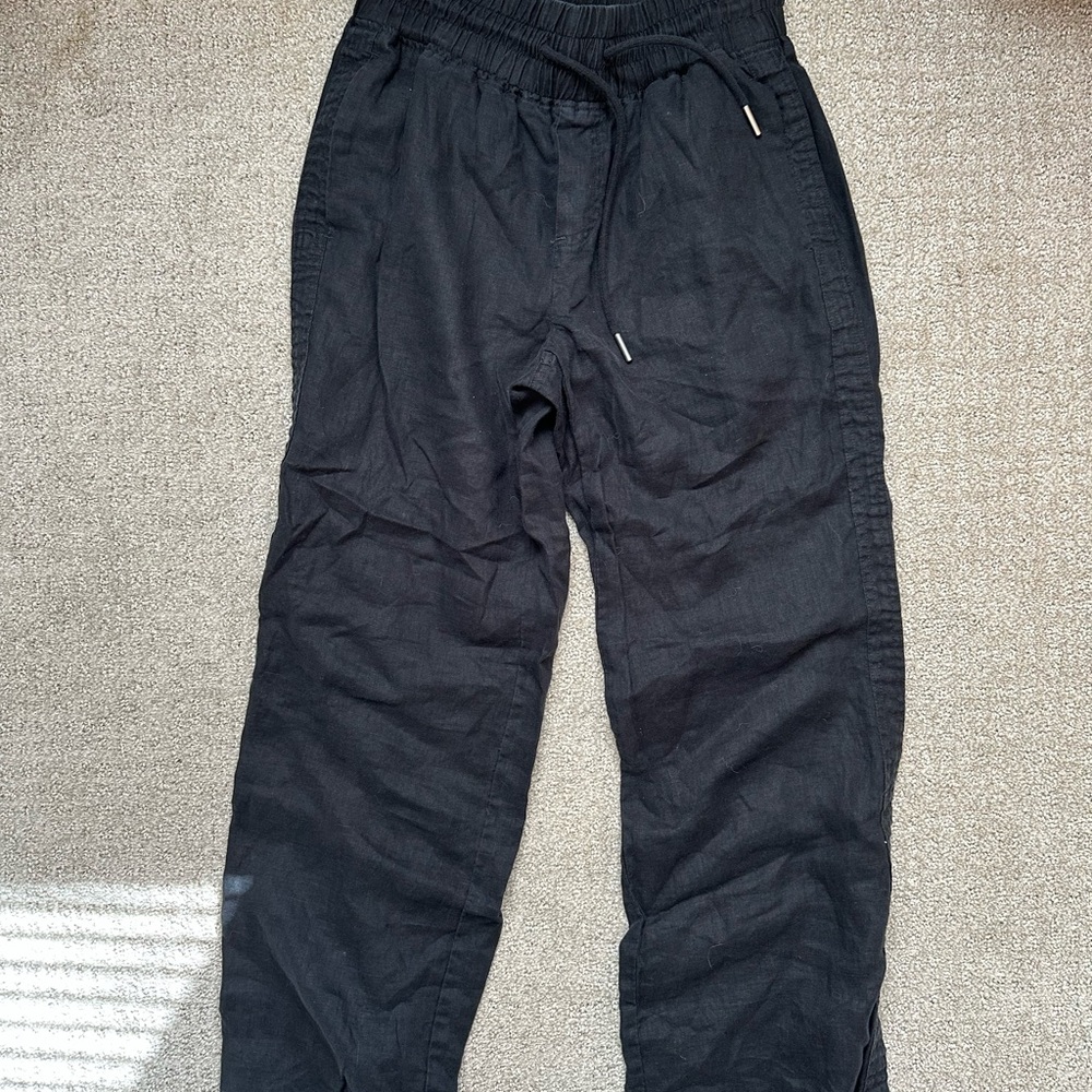 Quince Size S Black Linen Pant